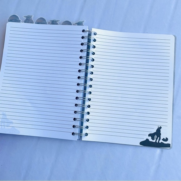 NWOT Star Wars The Mandalorian Baby Yoda - Spiral Journal Notebook w/ Bookmarks - Picture 8 of 16